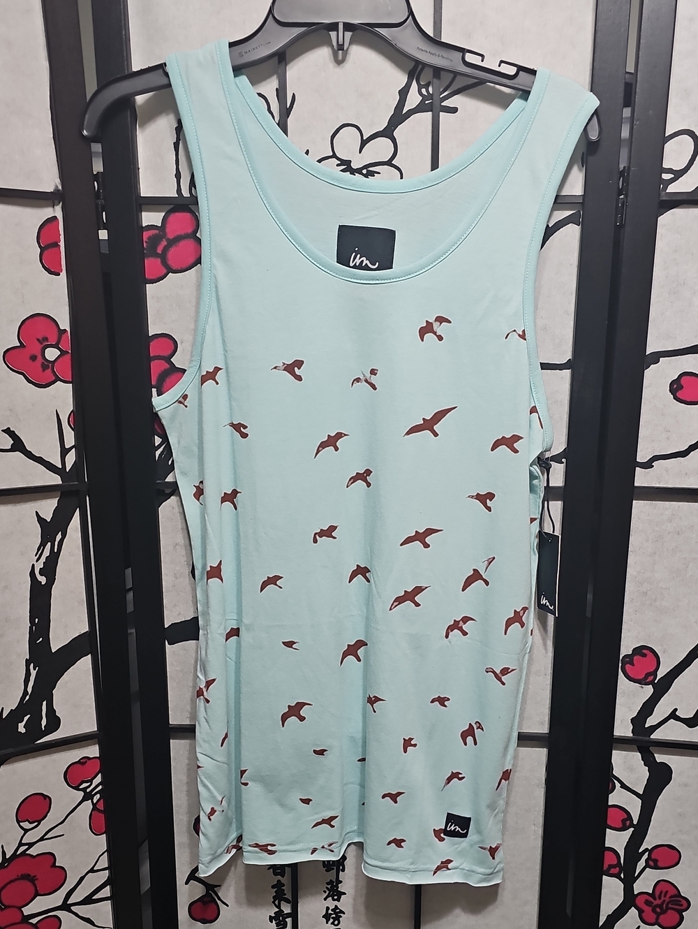 Imperial Motion Aqua Blue Tank Top Small New